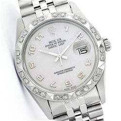 Rolex Stainless Steel Diamond DateJust Men's Watch