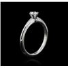 Image 3 : Platinum 0.22ct Diamond Solitaire Ring