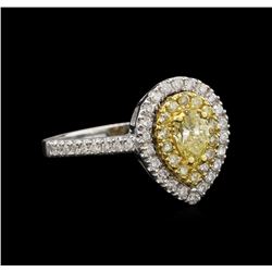 1.08ctw Yellow Diamond Ring - 14KT White Gold