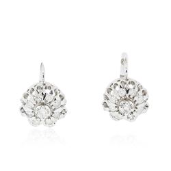 14KT White Gold 1.10ctw Diamond Earrings