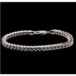 14KT White Gold Franco Bracelet