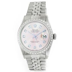 Rolex Stainless Steel 1.00ctw Diamond DateJust Men's Watch