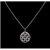 Image 1 : 14KT White Gold 0.52ctw Diamond Pendant With Chain