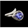 14KT White Gold 2.45ct Tanzanite and Diamond Ring