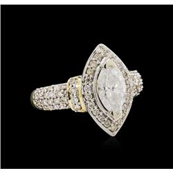 1.71ctw Diamond Ring - 14KT Two-Tone Gold