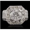 Image 1 : 14KT White Gold 5.79ctw Diamond Ring