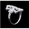 Image 4 : 0.64ctw Diamond Ring - 18KT White Gold