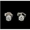 Image 1 : 1.02ctw Diamond Stud Earrings - 14KT White Gold