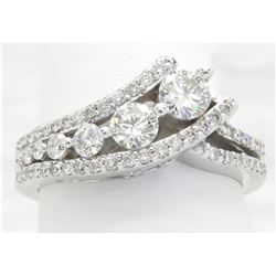 0.89ctw Diamond Ring - 14KT White Gold