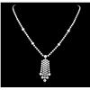Image 2 : 14KT White Gold 4.81ctw Diamond Necklace