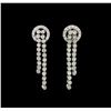 Image 1 : 1.50ctw Diamond Earrings - 14KT White Gold