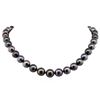 Image 1 : 0.09ctw Tahitian Cultured Pearl and Diamond Necklace