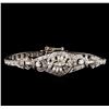 Image 1 : 14KT White Gold 2.54ctw Diamond Case Cover Ladies Vintage Watch