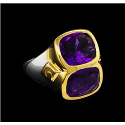 Crayola 8.90ctw Amethyst Ring - .925 Silver