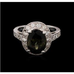 4.03ct Tourmaline and Diamond Ring - 14KT White Gold