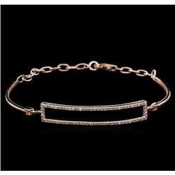 0.42ctw Diamond Bracelet - 14KT Rose Gold