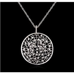 0.94ctw Diamond Pendant With Chain - 14KT White Gold