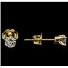 Image 2 : 0.50ctw Diamond Stud Earrings - 14KT Yellow Gold