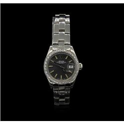 Rolex Stainless Steel Diamond Date Ladies Watch