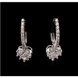 1.00ctw Diamond Earrings - 14KT White Gold