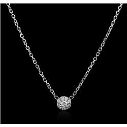 14KT White Gold 0.20ctw Diamond Necklace