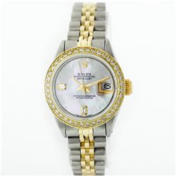 Rolex 14KT Two-Tone Diamond DateJust Ladies Watch