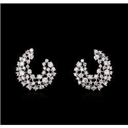 3.00ctw Diamond Earrings - 14KT White Gold