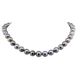 0.23ctw Tahitian Cultured Pearl and Diamond Necklace