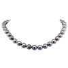 Image 1 : 0.23ctw Tahitian Cultured Pearl and Diamond Necklace