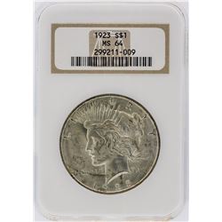 1923 NGC MS64 Peace Silver Dollar