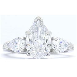 GIA Cert 3.21ctw Diamond Ring - Platinum