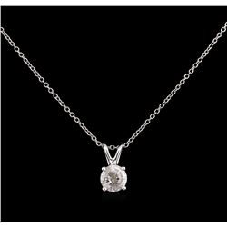 0.70ct Diamond Pendant With Chain - 14KT White Gold