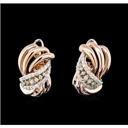 0.55ctw Diamond Earrings - 14KT Rose Gold