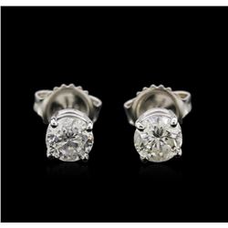 1.44ctw Diamond Stud Earrings - 14KT White Gold