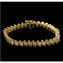 4.90ctw Diamond Bracelet - 14KT Yellow Gold