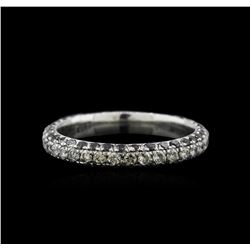 1.31ctw Black and White Diamond Ring- 14KT White Gold