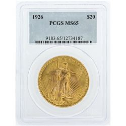 1926 PCGS Graded MS65 $20 St. Gaudens Double Eagle Gold Coin