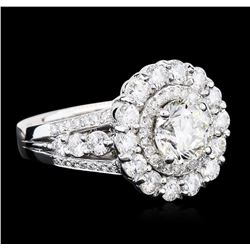 14KT White Gold EGL Certified 3.65ctw Diamond Ring