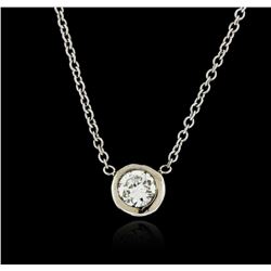 14KT White Gold 0.26ct Diamond Necklace