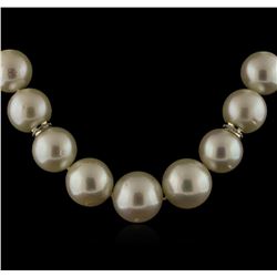 South Sea Cultured Pearl Necklace With 14KT Yellow Gold Diamond Clasp
