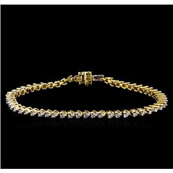 1.82ctw Diamond Tennis Bracelet - 14KT Yellow Gold