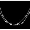 Image 1 : 0.86ctw Diamond Necklace - 14KT White Gold