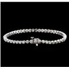 Image 2 : 14KT White Gold 2.01ctw Diamond Tennis Bracelet
