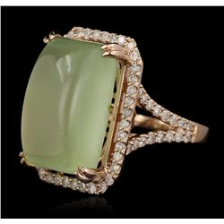 14KT Rose Gold 25.76ct Tourmaline and Diamond Ring