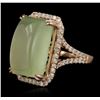 Image 1 : 14KT Rose Gold 25.76ct Tourmaline and Diamond Ring