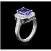 Image 3 : 14KT White Gold 2.41ct Tanzanite and Diamond Ring