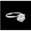 Image 1 : GIA Cert 5.50ctw Diamond Ring - 14KT White Gold