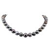 Image 1 : 0.10ctw Tahitian Cultured Pearl and Diamond Necklace