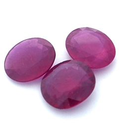 12.63ctw Oval Mixed Ruby Parcel