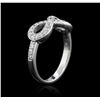 Image 3 : 14KT White Gold 0.43ctw Diamond Ring